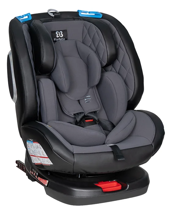 Автокресло детское ISOFIX YB102A NEW (темно-серый экокожа)